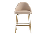 Gracie Counter Stool in Tan and Gold by Manhattan Comfort at Eve Furniture
