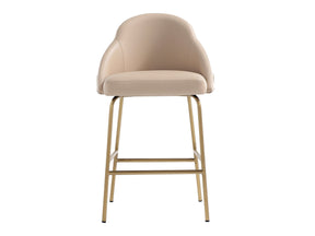 Gracie Counter Stool in Tan and Gold by Manhattan Comfort at Eve Furniture
