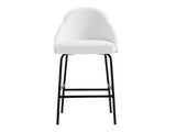 Gracie Counter Stool in White and Black by Manhattan Comfort at Eve Furniture