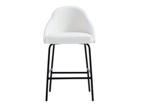 Gracie Counter Stool in White and Black by Manhattan Comfort at Eve Furniture