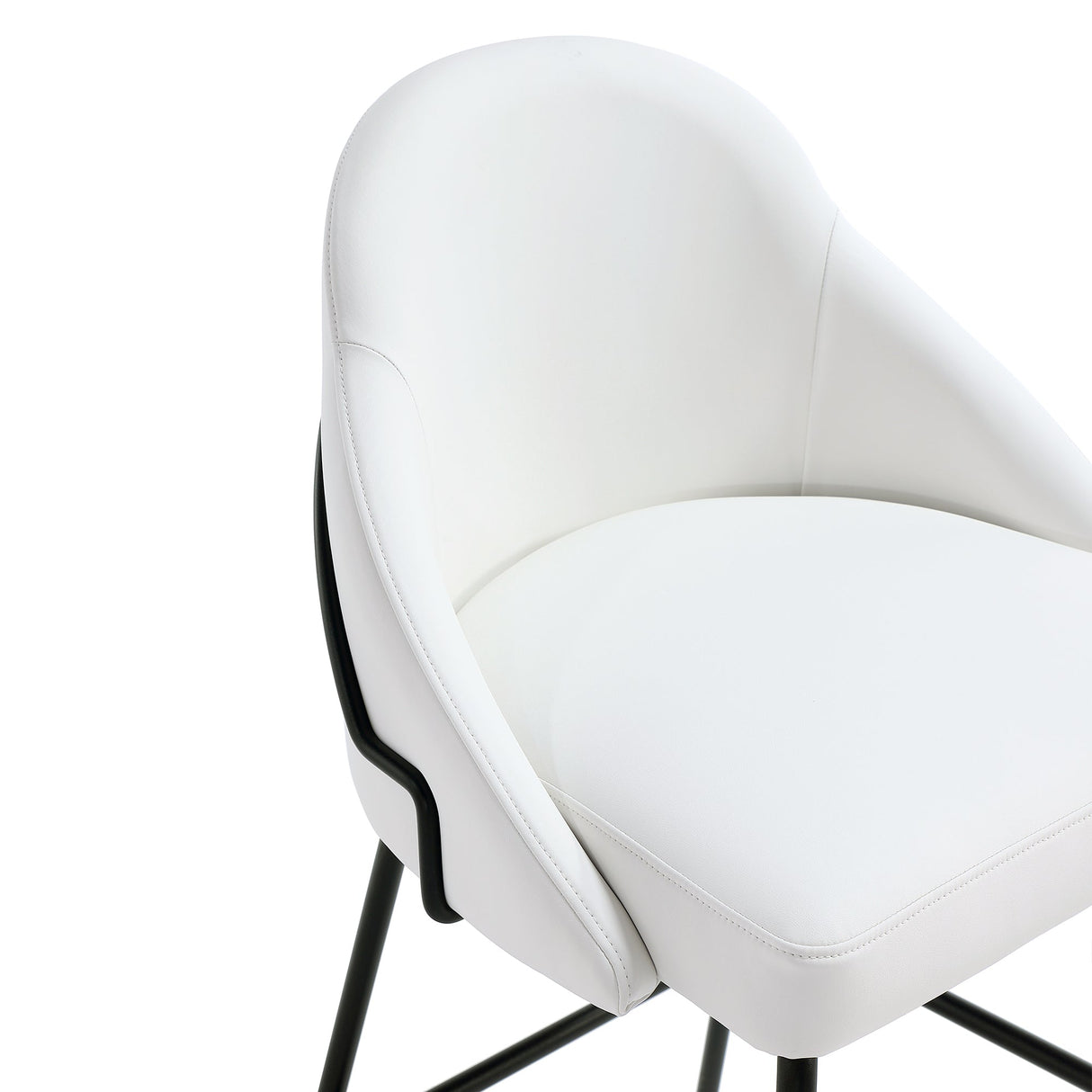 Gracie Counter Stool in White and Black (set of 2) by Manhattan Comfort at Eve Furniture