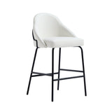 Gracie Counter Stool in White and Black (set of 2) by Manhattan Comfort at Eve Furniture