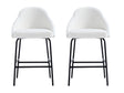 Gracie Counter Stool in White and Black (set of 2) by Manhattan Comfort at Eve Furniture