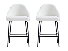 Gracie Counter Stool in White and Black (set of 2) by Manhattan Comfort at Eve Furniture