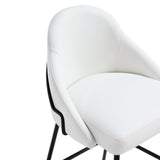 Gracie Counter Stool in White and Black (set of 3) by Manhattan Comfort at Eve Furniture