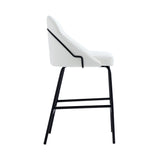 Gracie Counter Stool in White and Black (set of 3) by Manhattan Comfort at Eve Furniture