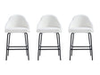 Gracie Counter Stool in White and Black (set of 3) by Manhattan Comfort at Eve Furniture