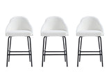 Gracie Counter Stool in White and Black (set of 3) by Manhattan Comfort at Eve Furniture