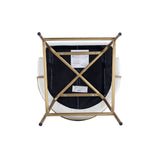 Gracie Counter Stool in White and Gold by Manhattan Comfort at Eve Furniture