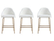 Gracie Counter Stool in White and Gold (set of 3) by Manhattan Comfort at Eve Furniture