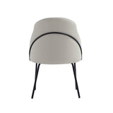 Gracie Dining Chair in Stone and Black by Manhattan Comfort at Eve Furniture