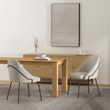 Gracie Dining Chair in Stone and Black (set of 2) by Manhattan Comfort at Eve Furniture
