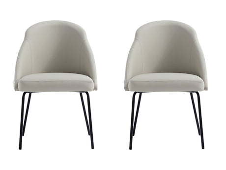 Gracie Dining Chair in Stone and Black (set of 2) by Manhattan Comfort at Eve Furniture