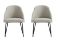 Gracie Dining Chair in Stone and Black (set of 2) by Manhattan Comfort at Eve Furniture