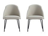 Gracie Dining Chair in Stone and Black (set of 2) by Manhattan Comfort at Eve Furniture