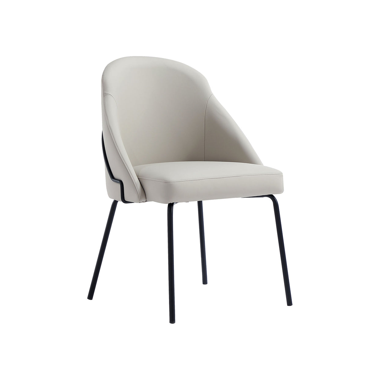 Gracie Dining Chair in Stone and Black (set of 4) by Manhattan Comfort at Eve Furniture