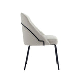 Gracie Dining Chair in Stone and Black (set of 4) by Manhattan Comfort at Eve Furniture