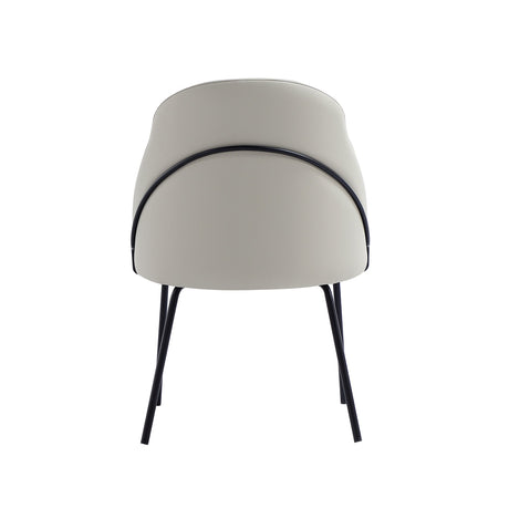 Gracie Dining Chair in Stone and Black (set of 4) by Manhattan Comfort at Eve Furniture
