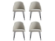 Gracie Dining Chair in Stone and Black (set of 4) by Manhattan Comfort at Eve Furniture