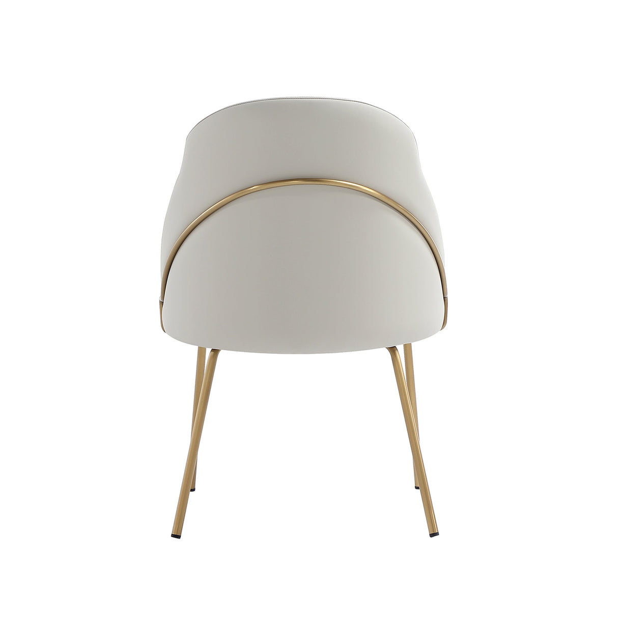 Gracie Dining Chair in Stone and Gold by Manhattan Comfort at Eve Furniture