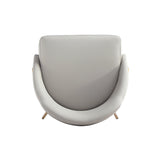 Gracie Dining Chair in Stone and Gold by Manhattan Comfort at Eve Furniture