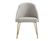 Gracie Dining Chair in Stone and Gold by Manhattan Comfort at Eve Furniture