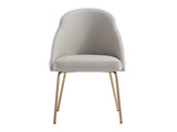 Gracie Dining Chair in Stone and Gold by Manhattan Comfort at Eve Furniture