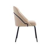 Gracie Dining Chair in Tan and Black by Manhattan Comfort at Eve Furniture