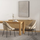 Gracie Dining Chair in Tan and Black (set of 2) by Manhattan Comfort at Eve Furniture