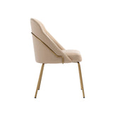 Gracie Dining Chair in Tan and Gold by Manhattan Comfort at Eve Furniture