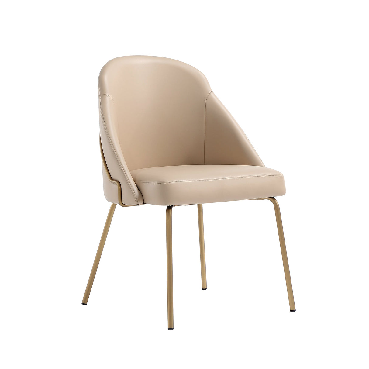 Gracie Dining Chair in Tan and Gold by Manhattan Comfort at Eve Furniture