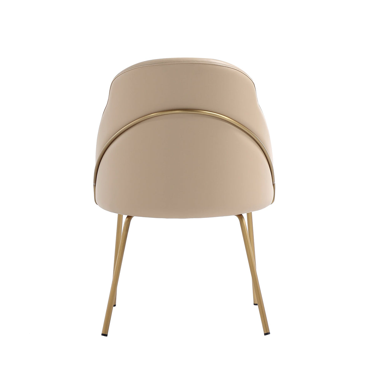 Gracie Dining Chair in Tan and Gold by Manhattan Comfort at Eve Furniture