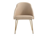 Gracie Dining Chair in Tan and Gold by Manhattan Comfort at Eve Furniture