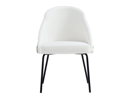 Gracie Dining Chair in White and Black by Manhattan Comfort at Eve Furniture