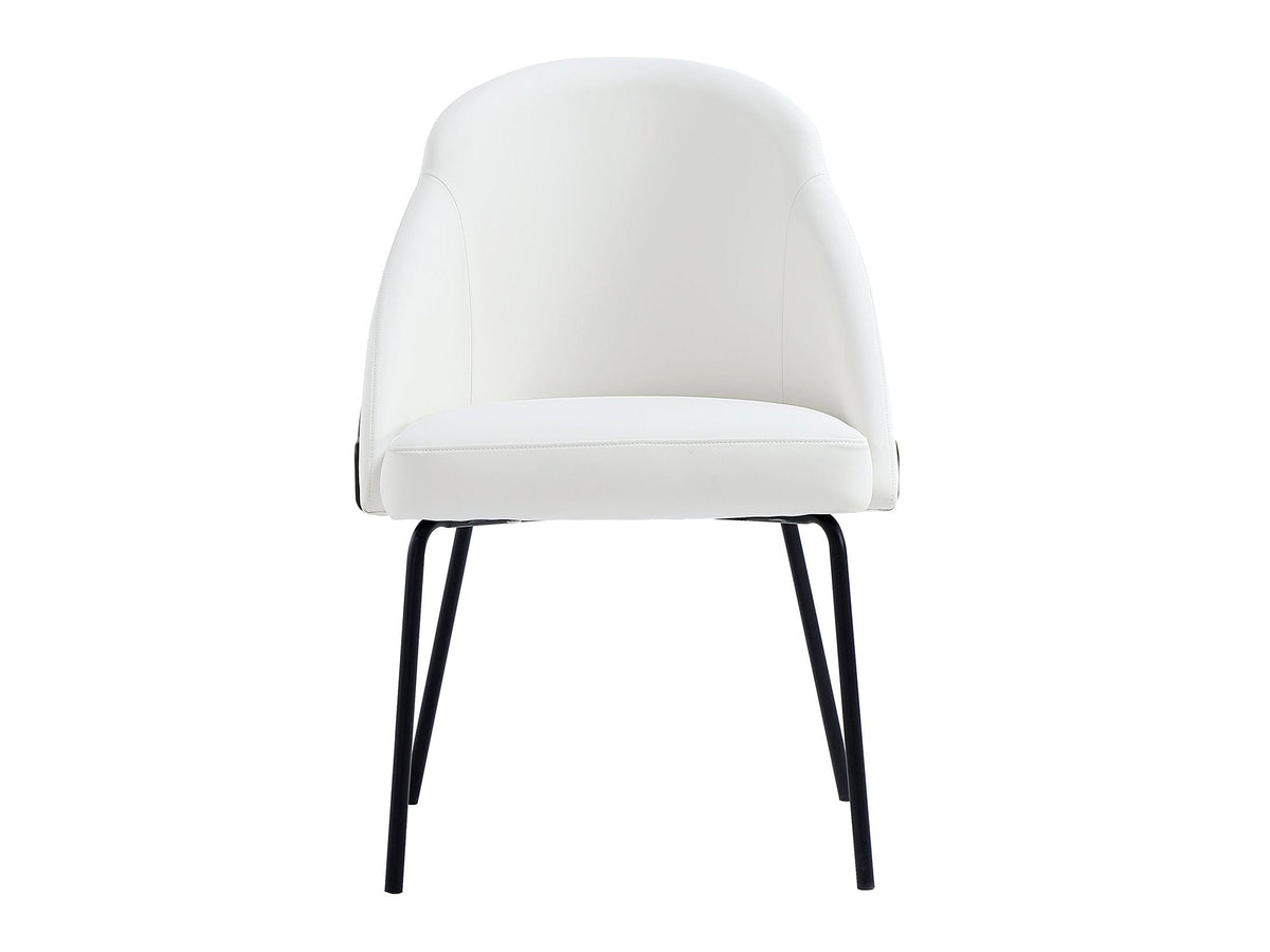 Gracie Dining Chair in White and Black by Manhattan Comfort at Eve Furniture