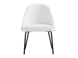Gracie Dining Chair in White and Black by Manhattan Comfort at Eve Furniture