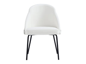 Gracie Dining Chair in White and Black by Manhattan Comfort at Eve Furniture