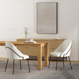 Gracie Dining Chair in White and Black (set of 2) by Manhattan Comfort at Eve Furniture