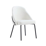 Gracie Dining Chair in White and Black (set of 2) by Manhattan Comfort at Eve Furniture