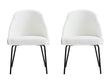 Gracie Dining Chair in White and Black (set of 2) by Manhattan Comfort at Eve Furniture