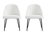 Gracie Dining Chair in White and Black (set of 2) by Manhattan Comfort at Eve Furniture