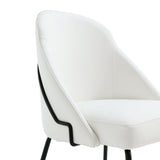 Gracie Dining Chair in White and Black (set of 4) by Manhattan Comfort at Eve Furniture