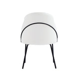 Gracie Dining Chair in White and Black (set of 4) by Manhattan Comfort at Eve Furniture