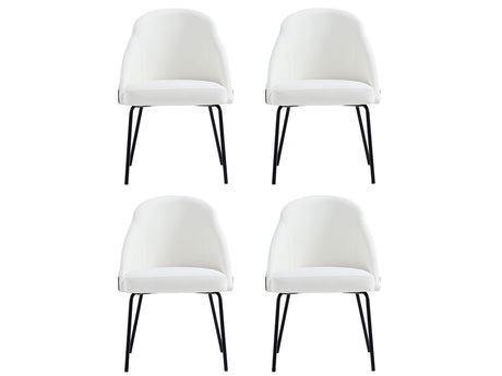 Gracie Dining Chair in White and Black (set of 4) by Manhattan Comfort at Eve Furniture