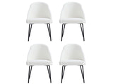 Gracie Dining Chair in White and Black (set of 4) by Manhattan Comfort at Eve Furniture