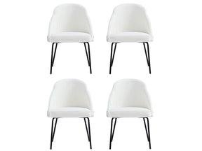 Gracie Dining Chair in White and Black (set of 4) by Manhattan Comfort at Eve Furniture