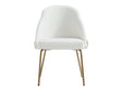 Gracie Dining Chair in White and Gold by Manhattan Comfort at Eve Furniture
