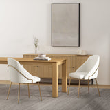Gracie Dining Chair in White and Gold (set of 2) by Manhattan Comfort at Eve Furniture