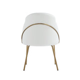 Gracie Dining Chair in White and Gold (set of 2) by Manhattan Comfort at Eve Furniture