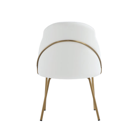 Gracie Dining Chair in White and Gold (set of 2) by Manhattan Comfort at Eve Furniture